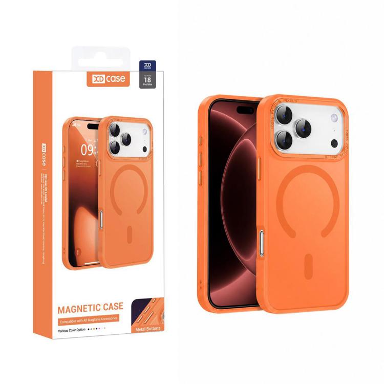 XDcase Metal Lens Frame Skin Feel Magnetic Phone Case, For iPhone 18, For iPhone 18 Pro, For iPhone 18 Pro Max, For iPhone 17 Pro Max