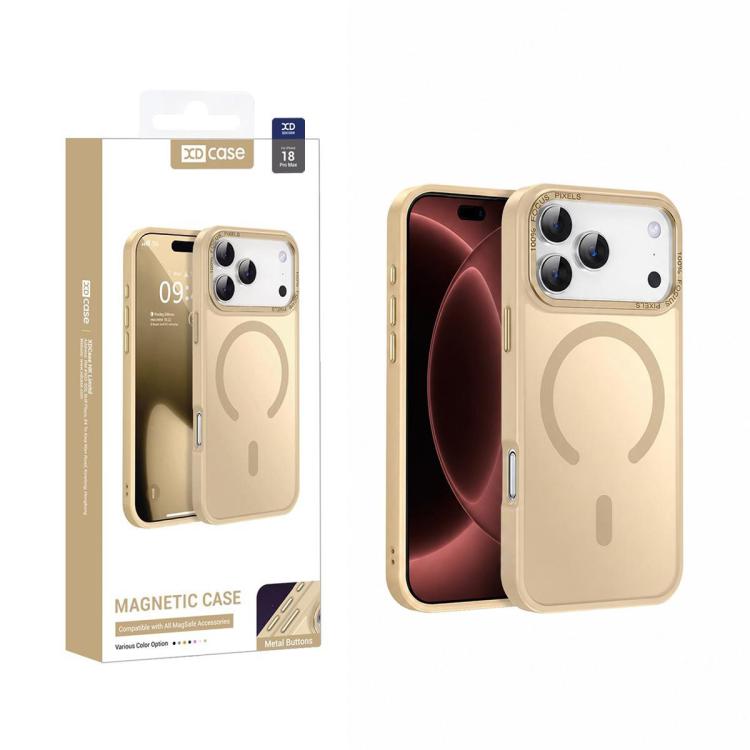 XDcase Metal Lens Frame Skin Feel Magnetic Phone Case, For iPhone 18, For iPhone 18 Pro, For iPhone 18 Pro Max, For iPhone 17 Pro Max