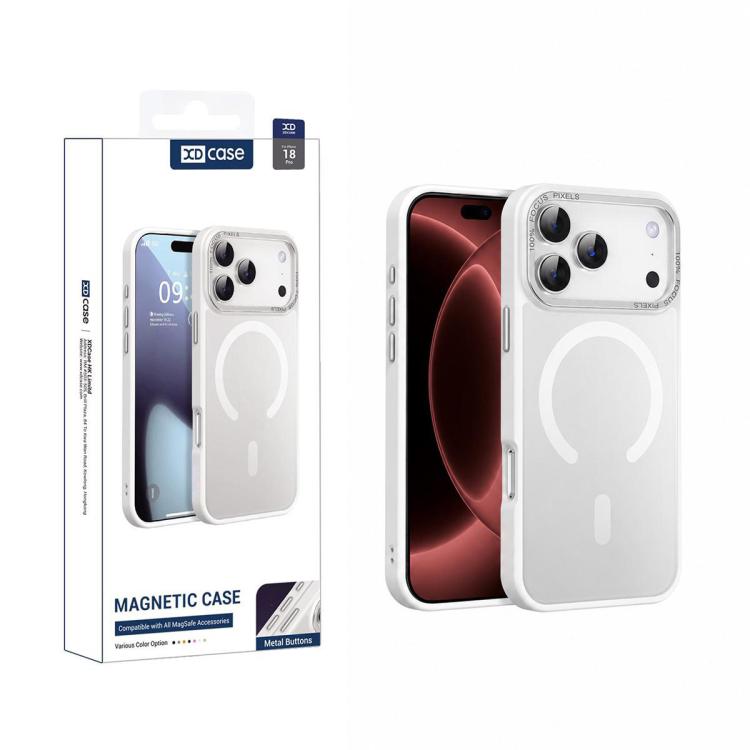 XDcase Metal Lens Frame Skin Feel Magnetic Phone Case, For iPhone 18, For iPhone 18 Pro, For iPhone 18 Pro Max, For iPhone 17 Pro Max