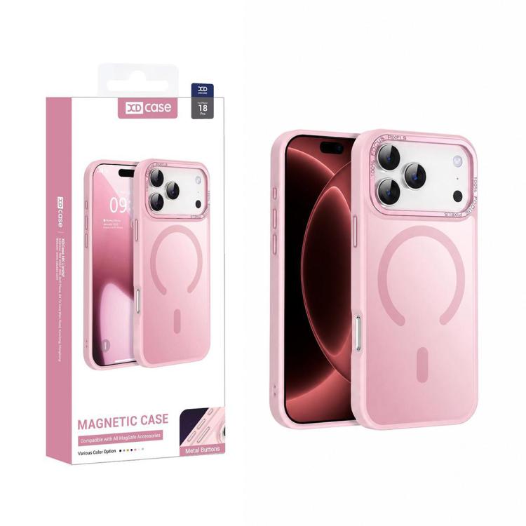 XDcase Metal Lens Frame Skin Feel Magnetic Phone Case, For iPhone 18 Pro, For iPhone 18 Pro Max, For iPhone 17 Pro Max