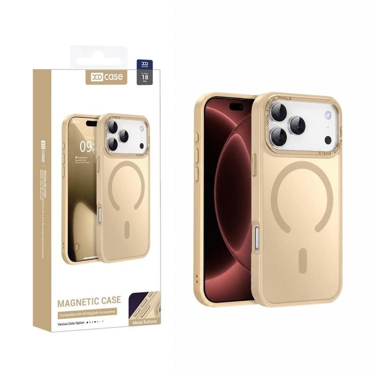 XDcase Metal Lens Frame Skin Feel Magnetic Phone Case, For iPhone 18, For iPhone 18 Pro, For iPhone 18 Pro Max, For iPhone 17 Pro Max