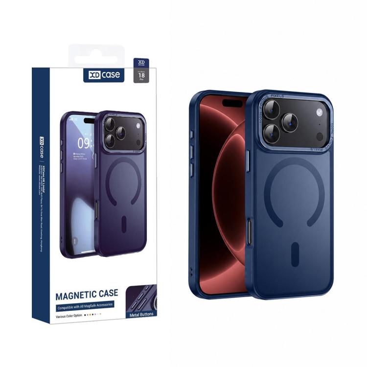 XDcase Metal Lens Frame Skin Feel Magnetic Phone Case, For iPhone 18, For iPhone 18 Pro, For iPhone 18 Pro Max, For iPhone 17 Pro Max