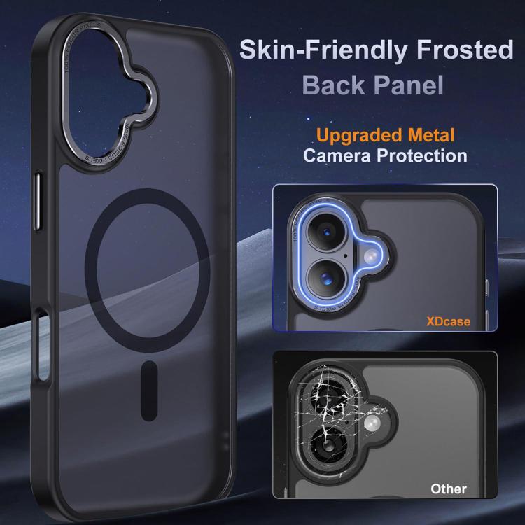 XDcase Metal Lens Frame Skin Feel Magnetic Phone Case, For iPhone 18, For iPhone 18 Pro, For iPhone 18 Pro Max, For iPhone 17 Pro Max
