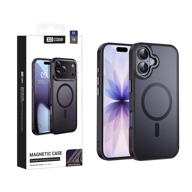XDcase Metal Lens Frame Skin Feel Magnetic Phone Case, For iPhone 18, For iPhone 18 Pro, For iPhone 18 Pro Max, For iPhone 17 Pro Max