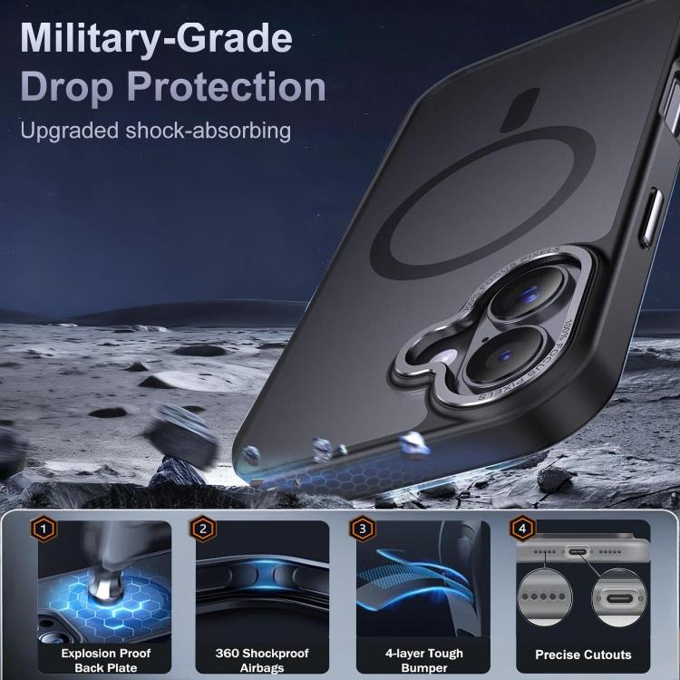 XDcase Metal Lens Frame Skin Feel Magnetic Phone Case, For iPhone 18, For iPhone 18 Pro, For iPhone 18 Pro Max, For iPhone 17 Pro Max