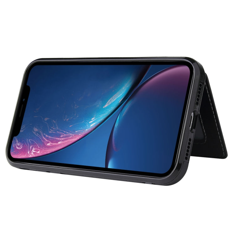 PU + TPU + PC  Shockproof Back Cover Case with Card Slot & Holder, For iPhone XS Max