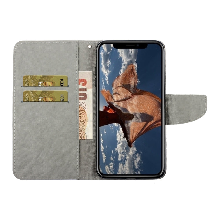 Coloured Drawing Pattern Horizontal Flip PU Leather Case with Holder & Card Slots & Wallet & Lanyard, For iPhone 12 / 12 Pro
