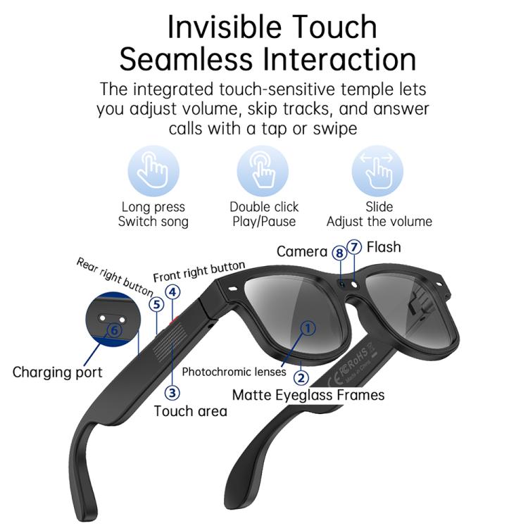 AIMB-G3 8MP Smart AI Glasses with Voice Calling, AI Photo & Translation