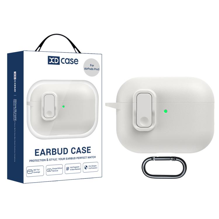 XDcase Leather Texture Security Lock TPU Earbud Case, For AirPods Pro 3, For AirPods 4, For AirPods Pro 2 / 1