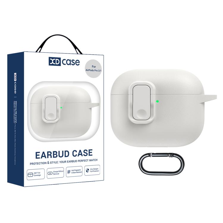 XDcase Leather Texture Security Lock TPU Earbud Case, For AirPods Pro 3, For AirPods 4, For AirPods Pro 2 / 1