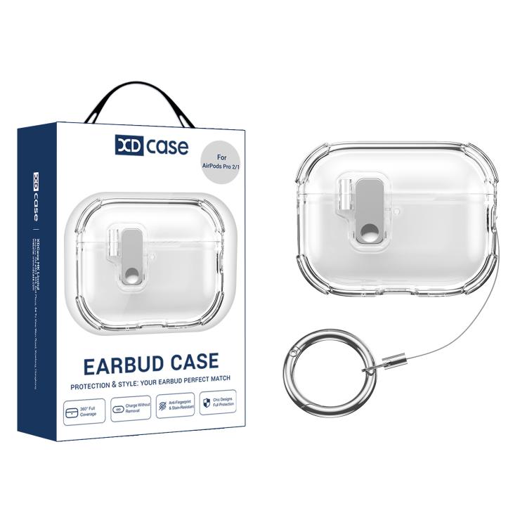 XDcase Transparent Silicone Automatic Pop-Up Earbud Case, For AirPods Pro 3, For AirPods 4, For AirPods Pro 2 / 1