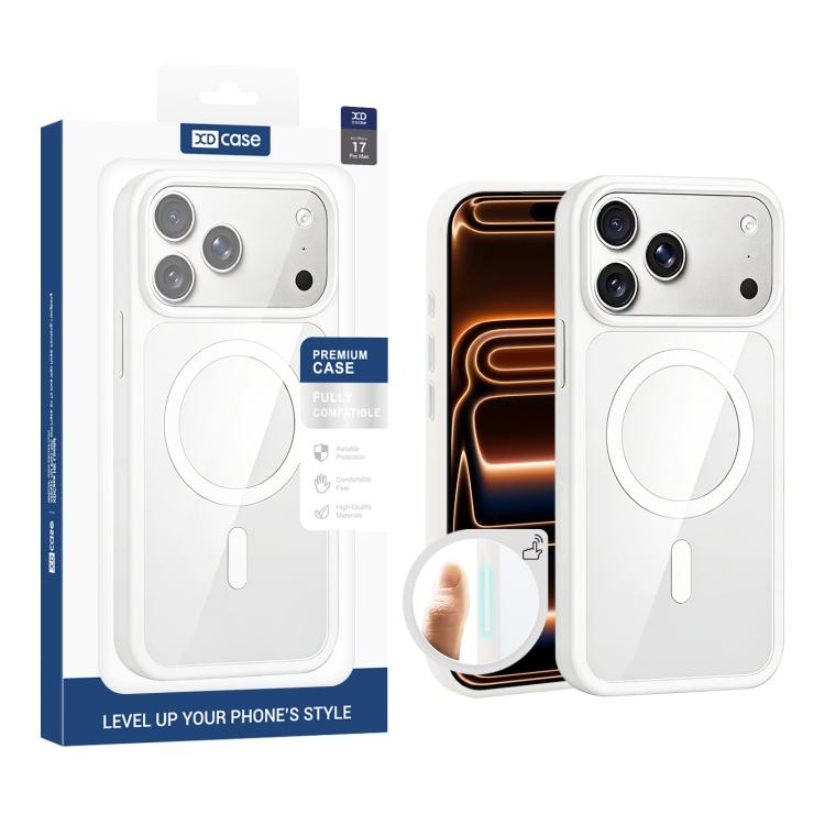 XDcase JINDUN Clear Cover Independent Metal Button Magnetic Phone Case, For iPhone 18 Pro /17 Pro, For iPhone 18 Pro Max / 17 Pro Max, For iPhone 17