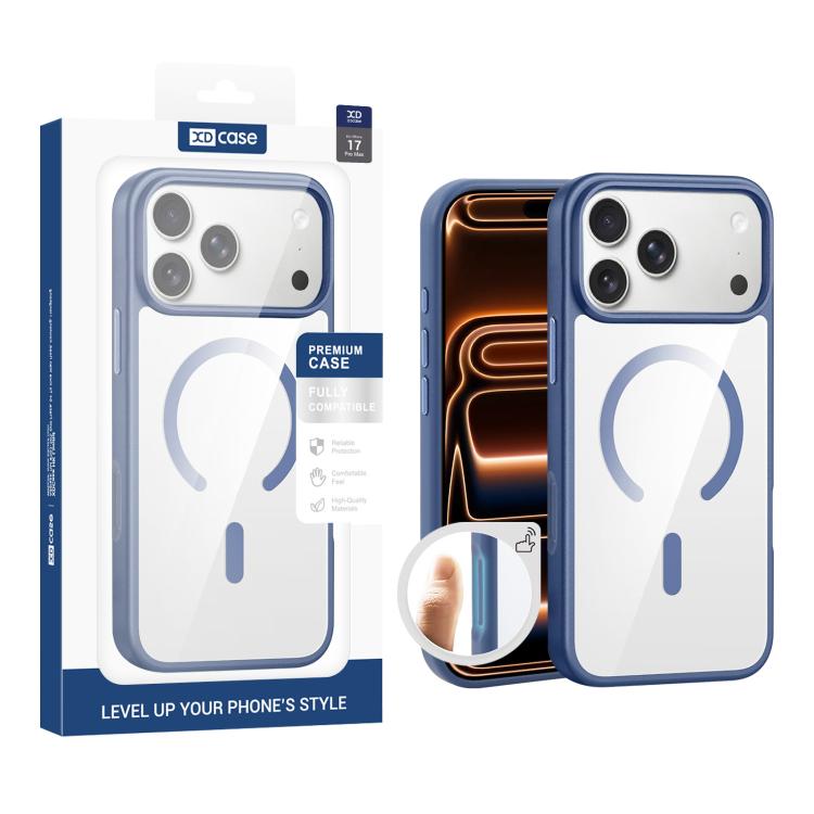 XDcase JINDUN Clear Cover Independent Metal Button Magnetic Phone Case, For iPhone 18 Pro /17 Pro, For iPhone 18 Pro Max / 17 Pro Max, For iPhone 17