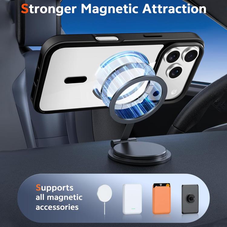 XDcase JINDUN Clear Cover Independent Metal Button Magnetic Phone Case, For iPhone 18 Pro /17 Pro, For iPhone 18 Pro Max / 17 Pro Max, For iPhone 17