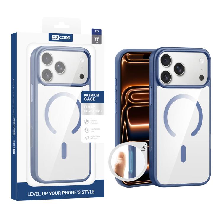 XDcase JINDUN Clear Cover Independent Metal Button Magnetic Phone Case, For iPhone 18 Pro /17 Pro, For iPhone 18 Pro Max / 17 Pro Max, For iPhone 17
