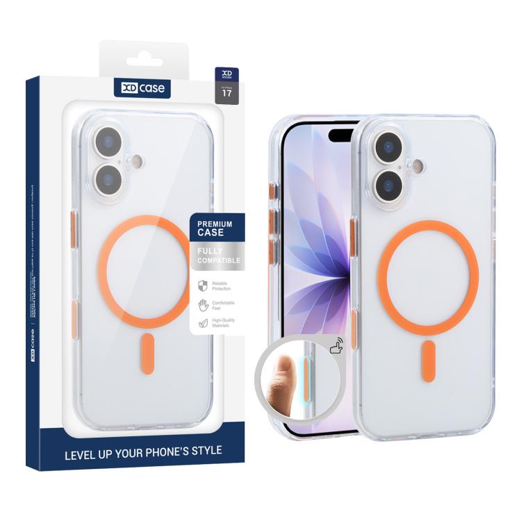 XDcase Frosted Transparent Magnetic Shockproof Phone Case, For iPhone 18 Pro, For iPhone 18 Pro Max, For iPhone 17 Pro Max, For iPhone 17 Pro, For iPhone 17
