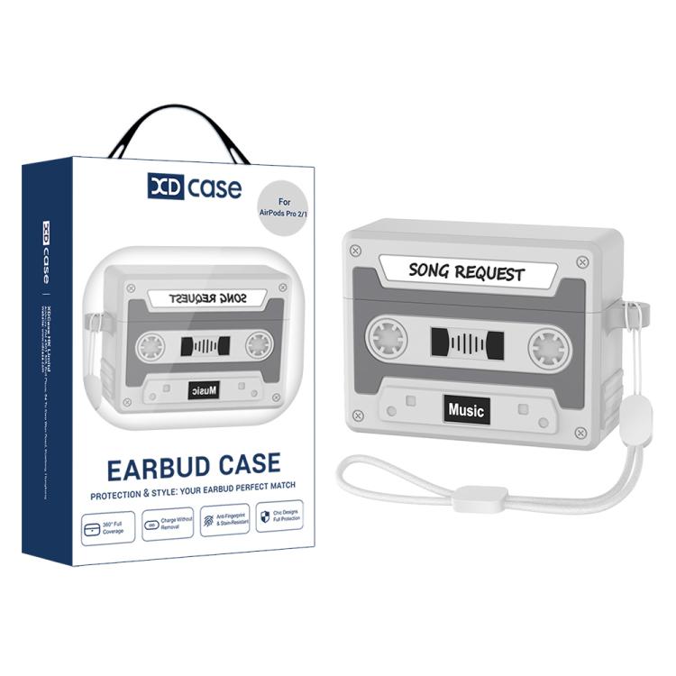 XDcase Retro Cassette Style Silicone Earbuds Case, For AirPods Pro 3, For AirPods 4, For AirPods Pro 2