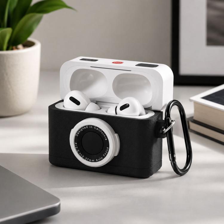 XDcase Retro Camera Style Silicone Earbuds Case, For AirPods Pro 3, For AirPods 4, For AirPods Pro 2