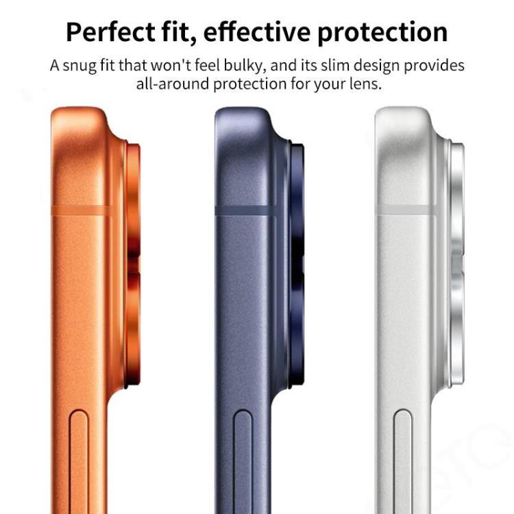 XDcase 5pcs Armor Full-Coverage Frosted Metal Camera Lens Ring Film, For iPhone 17 Pro Max, For iPhone 17 Pro