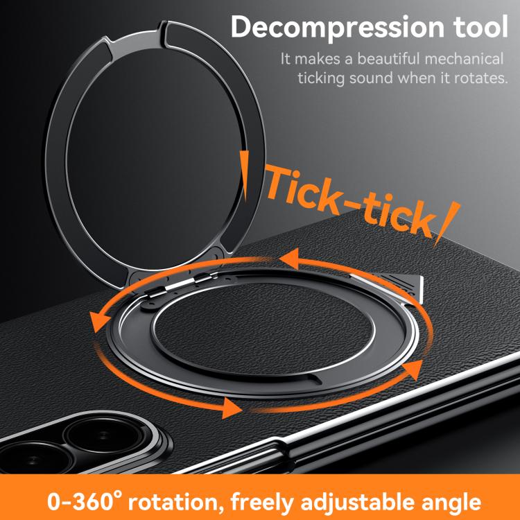 SULADA Genuine Leather Magnetic Case with 360° Stand & Built-In Screen Protector for Galaxy Z Fold8 Ultra / Z Fold7