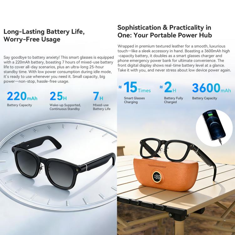 X01 Ultra Cycling Smart AI Glasses with 8MP Camera & Image Stabilization