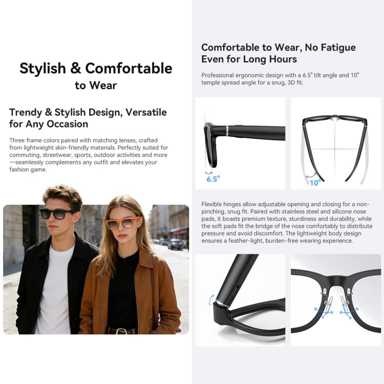 X01 Ultra Cycling Smart AI Glasses with 8MP Camera & Image Stabilization