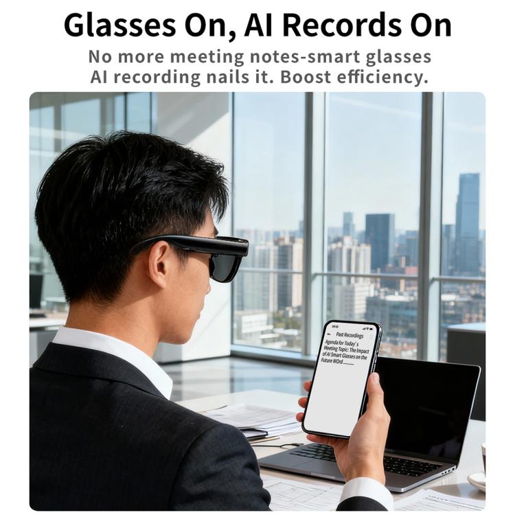 MT3 8MP Smart AI Glasses with Wi-Fi, Touch Control & Bluetooth Calling