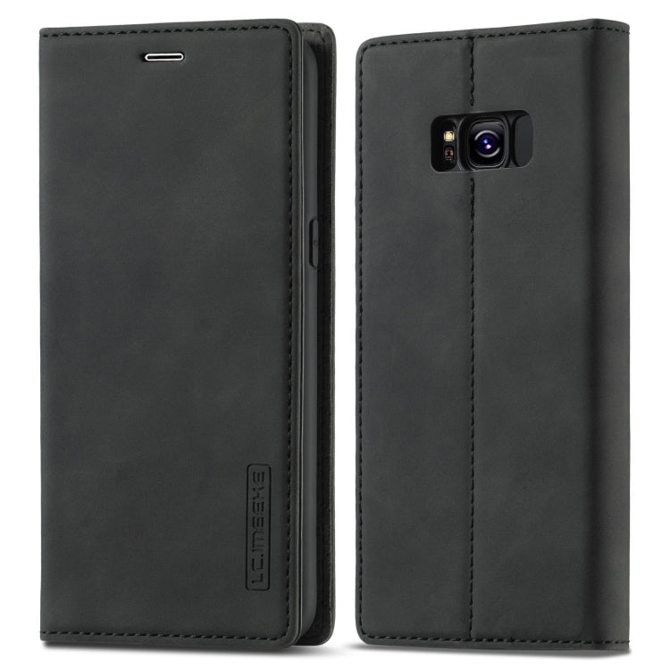 LC.IMEEKE Strong Magnetism Ultra-thin Horizontal Flip Shockproof Matte TPU + PU Leather Case with Holder & Card Slots & Wallet, For Samsung Galaxy S8, For Samsung Galaxy S8+, For Samsung Galaxy S9, For Samsung Galaxy S9+