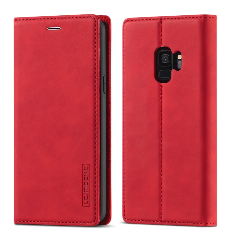 LC.IMEEKE Strong Magnetism Ultra-thin Horizontal Flip Shockproof Matte TPU + PU Leather Case with Holder & Card Slots & Wallet, For Samsung Galaxy S8, For Samsung Galaxy S8+, For Samsung Galaxy S9, For Samsung Galaxy S9+