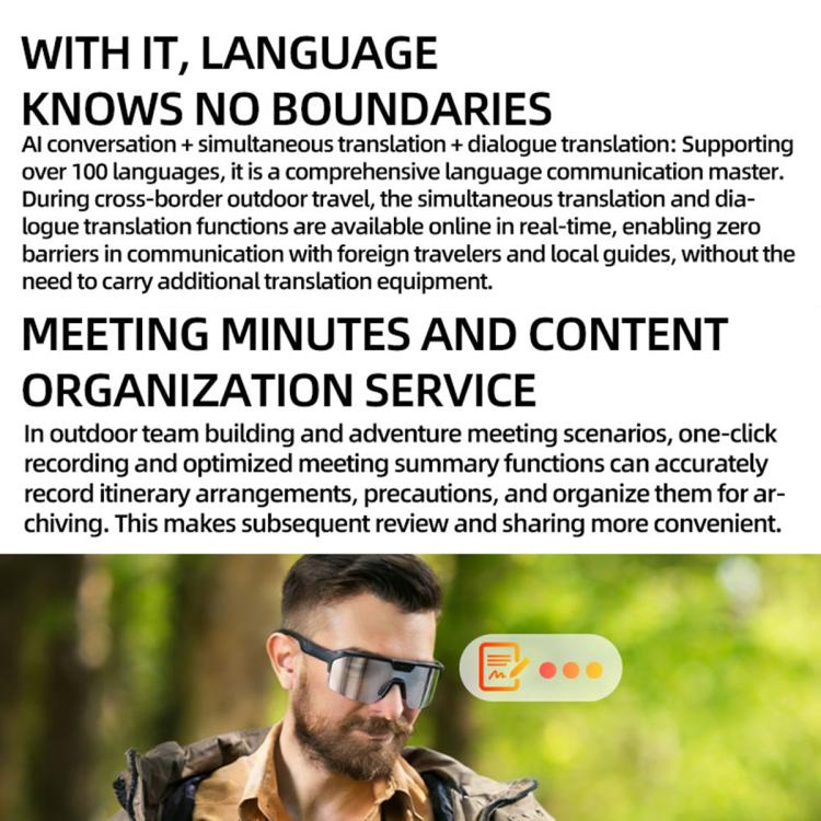 Q01 Outdoor Cycling Smart AI Glasses with 8MP Camera