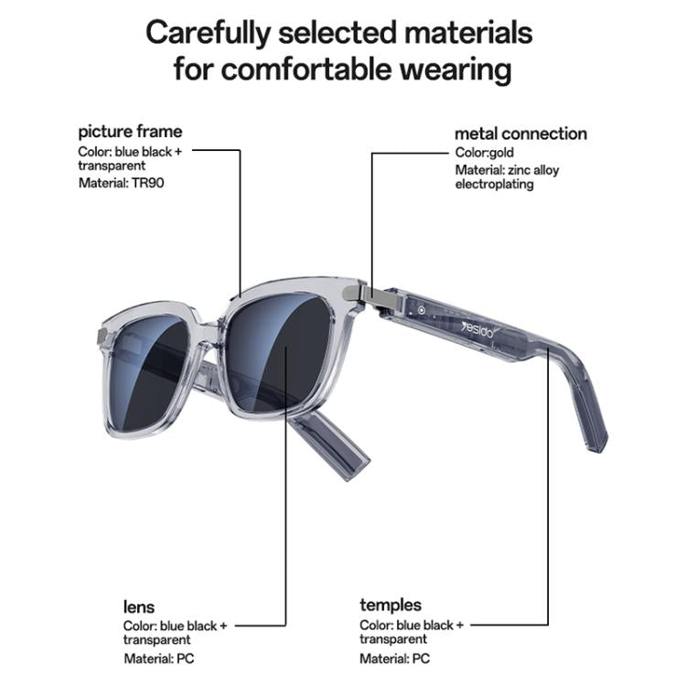Yesido IO41 Smart Bluetooth Glasses with IP54 Water Resistance