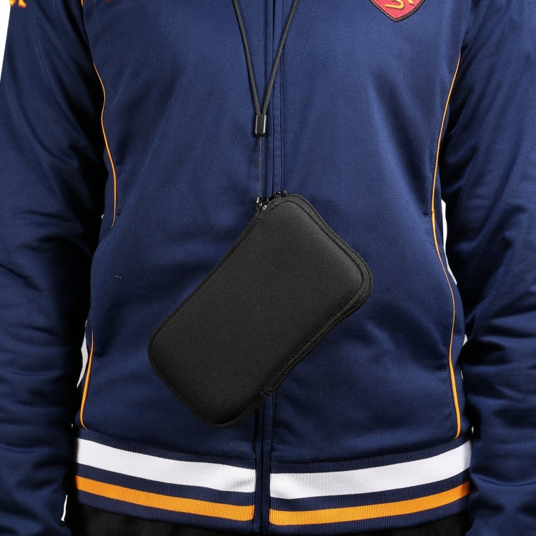 Universal Elasticity Zipper Protective Case Storage Bag with Lanyard For iPhone 12 mini / 4.7-5.4 inch Smart Phones, For iPhone 12 mini