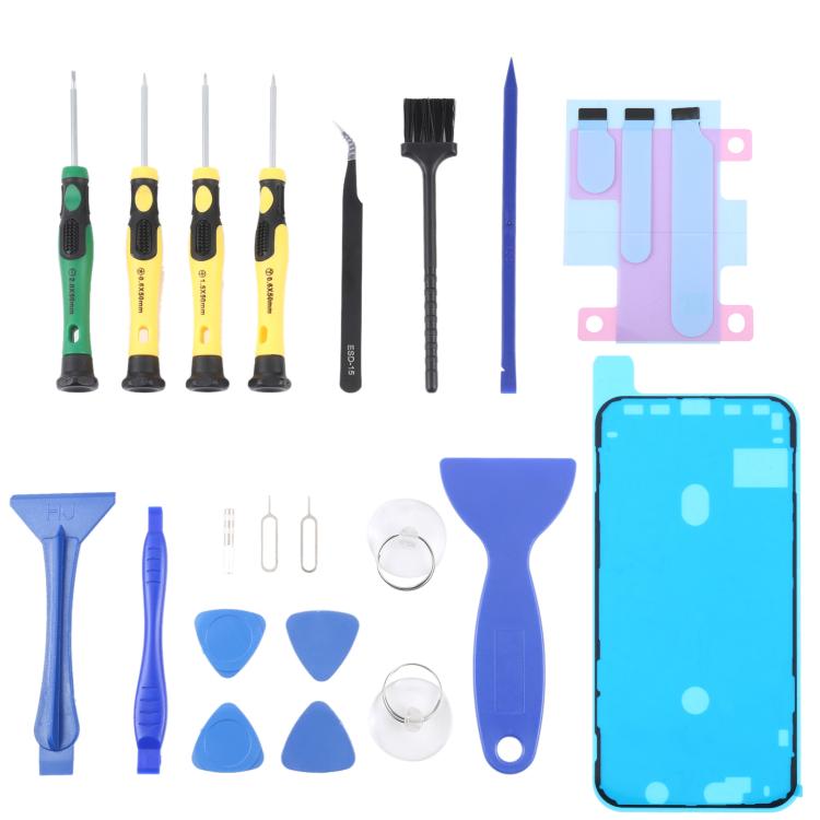 JIAFA JF-8182 21 in 1 Battery Adhesive + Waterproof Adhesive + Repair Tool Set, For iPhone 17 Pro Max, For iPhone 17 Pro, For iPhone 17, For iPhone Air, For iPhone 16 Pro Max, For iPhone 16 Pro, For iPhone 16 Plus, For iPhone 16
