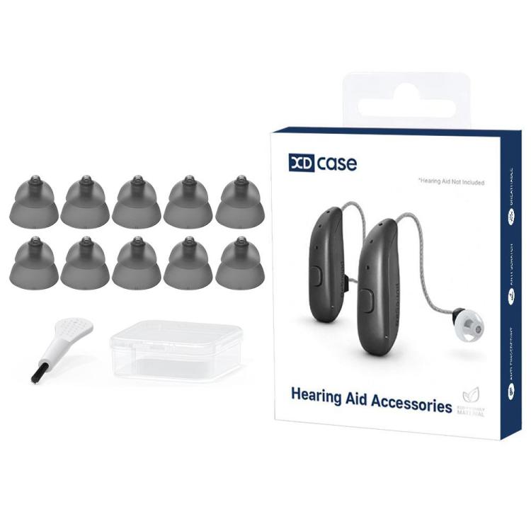 XDcase 10pcs Replacement Silicone Ear Tips Kit for Phonak Hearing Aids, S, M, L