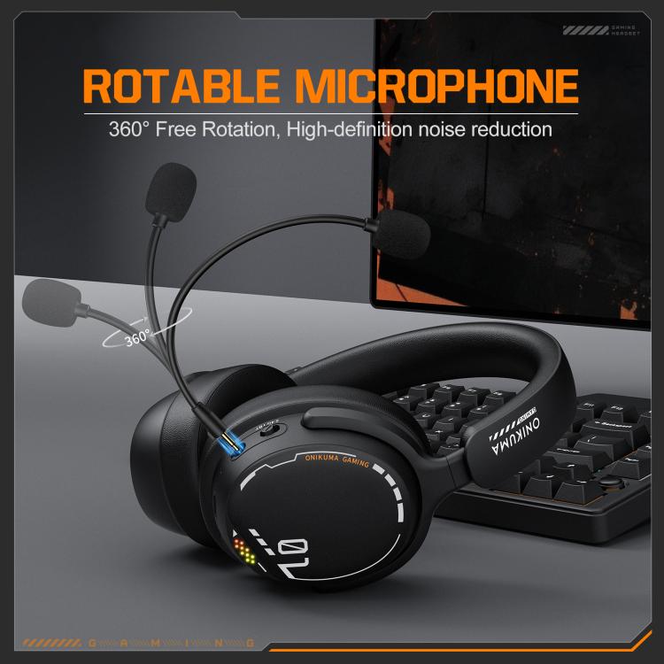 ONIKUMA GT886 Tri-mode Bluetooth 2.4G Wired E-sports Game Headset, GT886