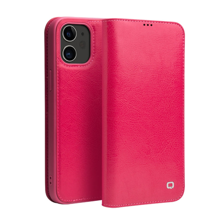 QIALINO Horizontal Flip Leather Case with Holder & Card Slots & Wallet, For iPhone 12 mini, For iPhone 12 / 12 Pro