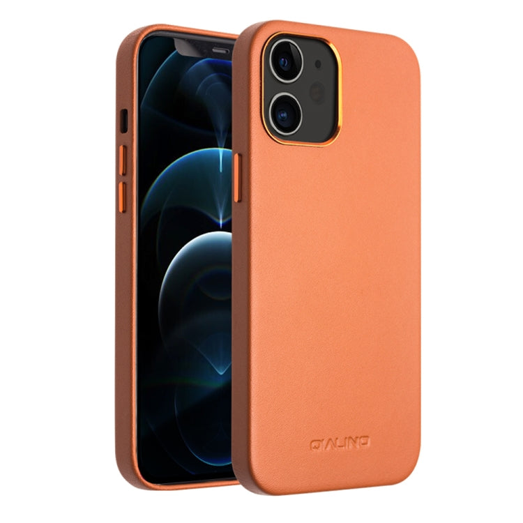 QIALINO Shockproof Cowhide Leather Protective Case, For iPhone 12 mini, For iPhone 12 Pro Max, For iPhone 12 / 12 Pro