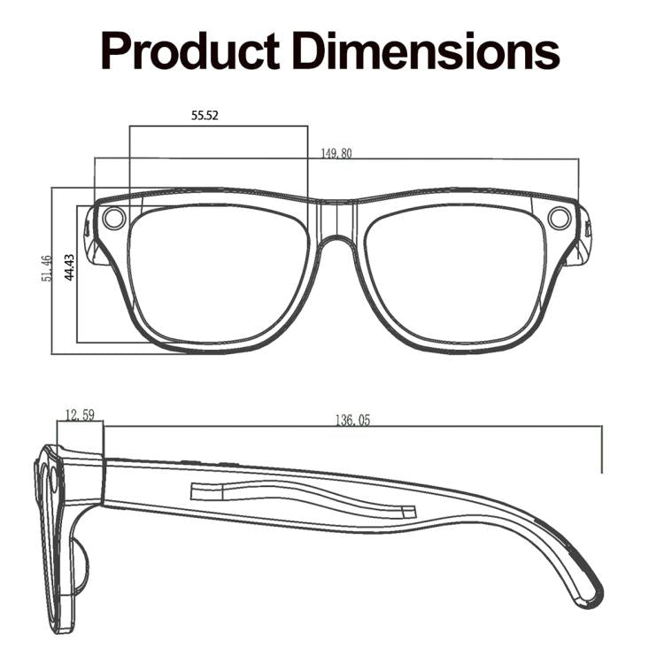 XK One Pro 1080P AI Shooting Smart Glasses with 1MP Camera