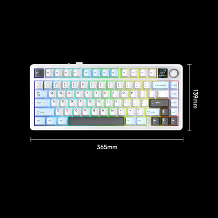 AULA F75MAX 80-Key Mechanical Keyboard – RGB, 2.4G/Bluetooth/Wired, 4000mAh