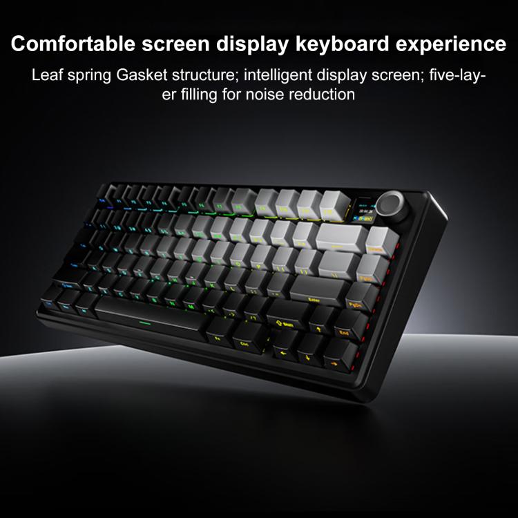 AULA F75MAX 80-Key Mechanical Keyboard – RGB, 2.4G/Bluetooth/Wired, 4000mAh