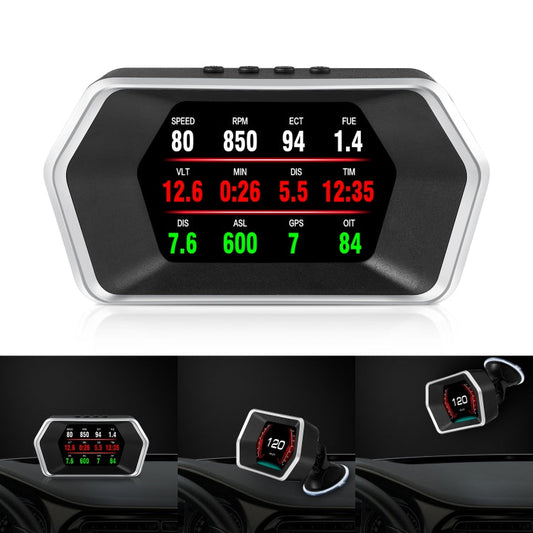 P17 Car HUD Head-up Display GPS Speed Meter Car OBD2 Fault Elimination Code, P17