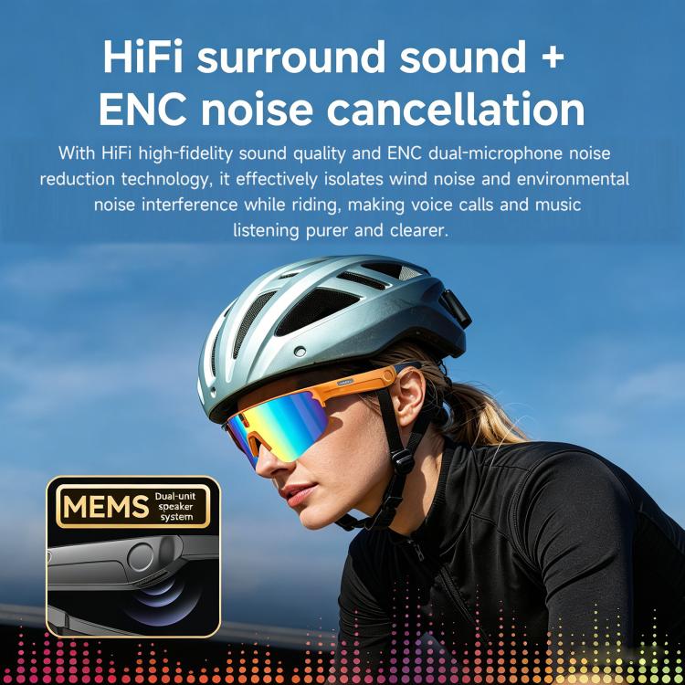 L805 Smart AI Cycling Glasses with 8MP Stabilization Camera