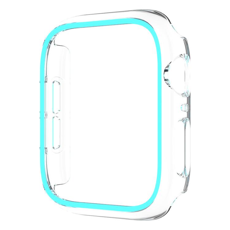XDfind Transparent Luminous Half Coverage Hollow PC Watch Case, For Apple Watch Series 9 / 8 / 7 45mm, For Apple Watch Series 9 / 8 / 7 41mm