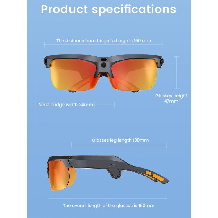 E08 13MP Smart AI Cycling Glasses with 1080P 30FPS Video & Calling