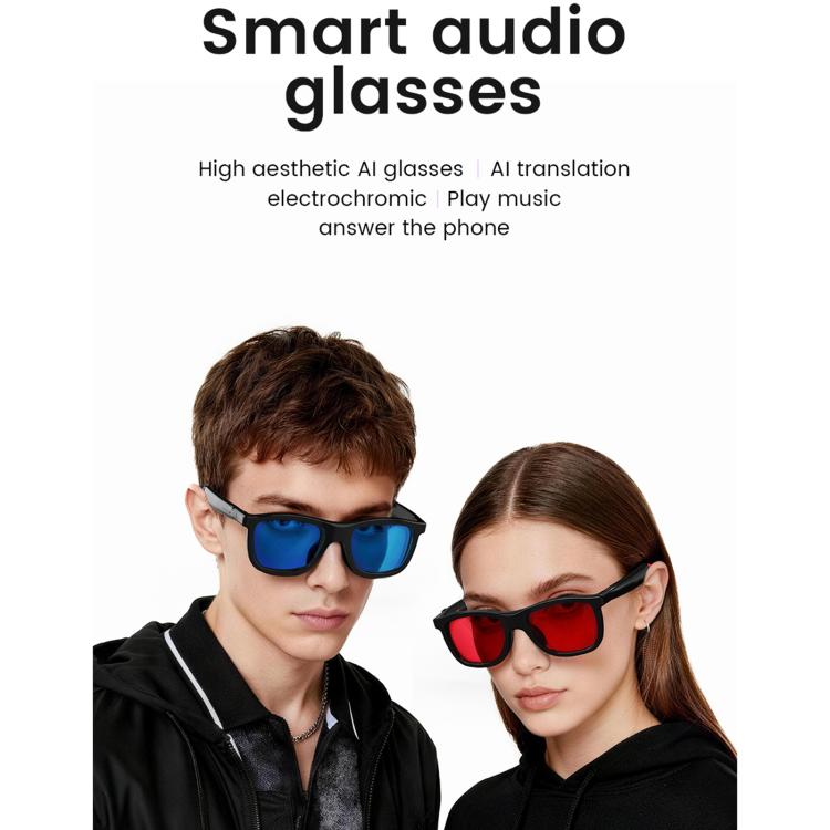 E05C Smart Audio Glasses with Dual-Mic Noise Cancellation & AI