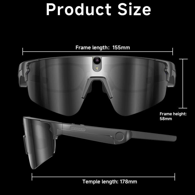 L085 8MP AI Cycling Smart Glasses with Noise Cancellation & Calling