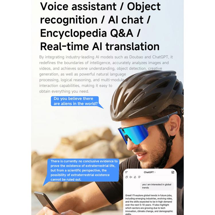 L085 8MP AI Cycling Smart Glasses with Noise Cancellation & Calling
