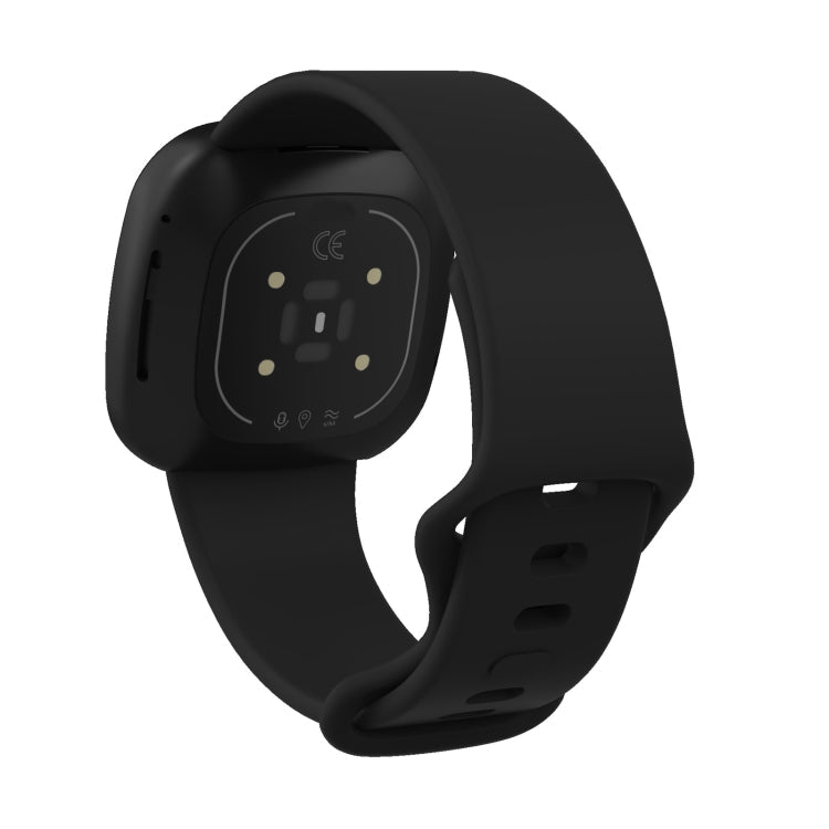 For Fitbit Versa 3 / Sense Silicone Watch Band, Size: S(Sand Pink)