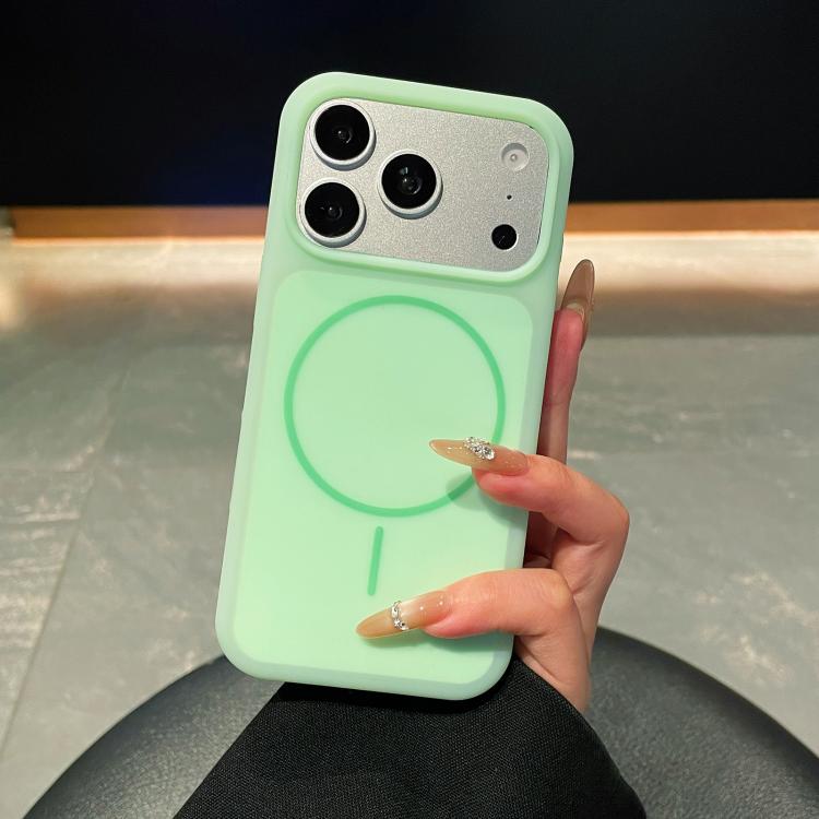 Ice Cream Skin Feel Liquid Silicone Fine Circle Magnetic Phone Case, For iPhone 17 Pro Max, For iPhone 17 Pro
