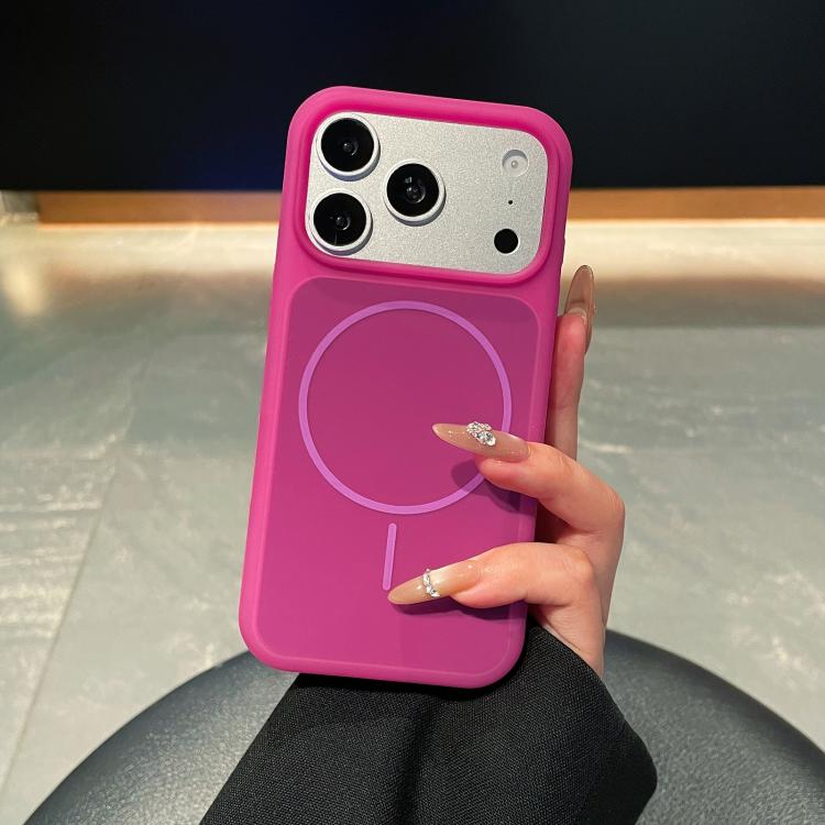 Ice Cream Skin Feel Liquid Silicone Fine Circle Magnetic Phone Case, For iPhone 17 Pro Max, For iPhone 17 Pro